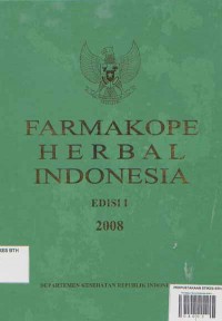 Farmakope Herbal Indonesia Edisi 1 2008