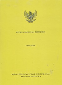 Image of Kodeks Makanan Indonesia Tahun 2001