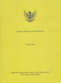 Kodeks Makanan Indonesia Tahun 2001