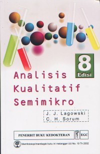 Image of Analisis Kualitatif Semimikro Edisi 8