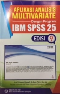 Aplikasi Analisis Multivariate dengan Program IBM SPSS 25 Edisi 9