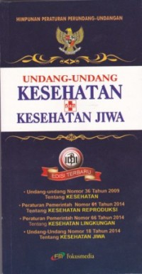 Undang-Undang Kesehatan dan Kesehatan Jiwa Edisi Terbaru