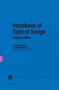 Handbook of Optical Design Second Edition