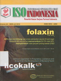 ISO (Informasi Spesialite Obat) Indonesia Volume 44 - 2009 s/d 2010