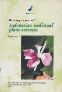 Monograph of Indonesian Medicinal Plant Extracts Volume 1