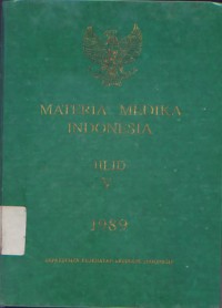 MATERIA MEDIKA INDONESIA JILID V