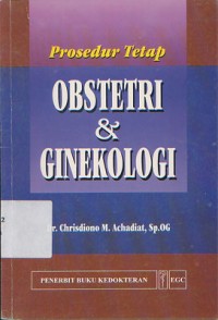 Image of Prosedur Tetap Obstetri dan Ginekologi