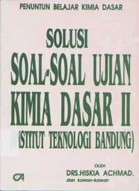 Solusi Soal-Soal Ujian Kimia Dasar II(Institut Teknologi Bandung)