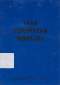 Cara Pembuatan Simplisia