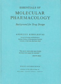 Image of Essentials of Molecular Pharmacology Background For Drug Design
