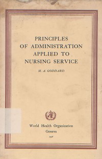 Image of Principles Of Administration Applied To Nursing Service